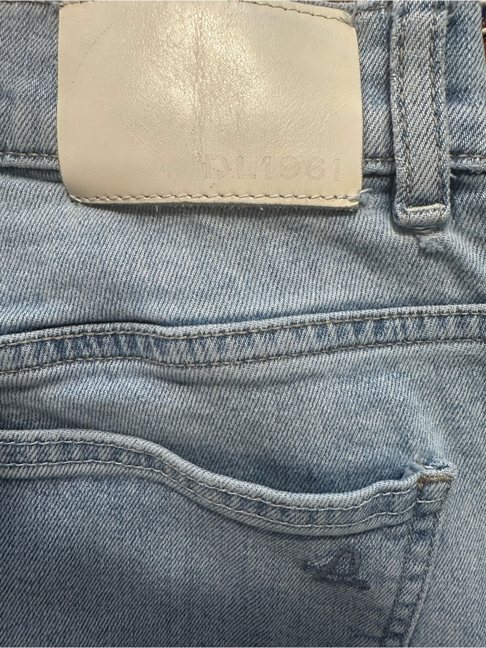 DL1961 Patti Straight High-Rise 31 inch Jeans - Indigo Blue - Picture 6 of 12